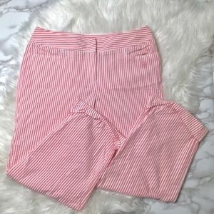 Liz Claiborne Pink Striped Capris Sz 10